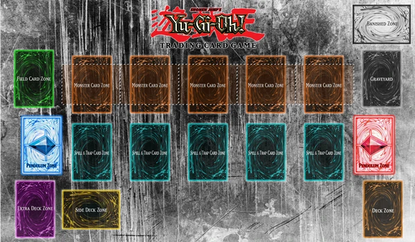 Доска Волшебная yu gi oh с белыми зонами большой стол для сбора карт игровой коврик