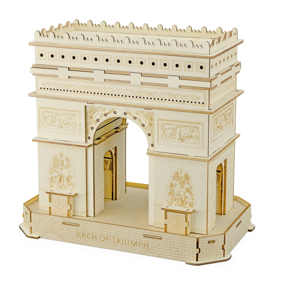 

High-Precision Laser Cutting Puzzle 3D Wooden Jigsaw Model Triumphal Arch 3d Puzzle Wooden Puzzles Toys For Children Kids