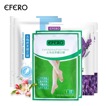 

Efero 12pair/set Peeling Foot Mask Exfoliating Socks Remove Dead Skin Care Moisturizing Feet Peeling Masks For Pedicure