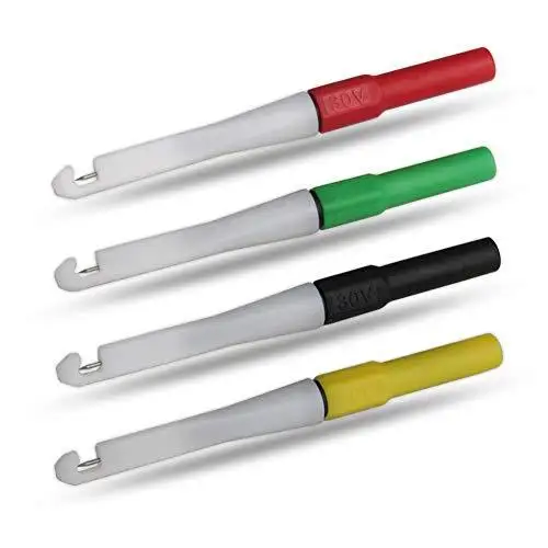 

4pcs 0.7mm Piercing Needle Probe Multimeter Pen Probe Mini Wire Piercer Durable Pin Test Probes Car Repair Test Line Probe Tool