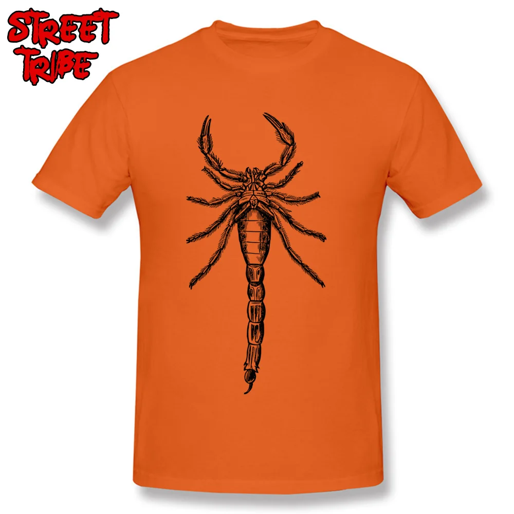 animal 2027901 T-shirts Normal Short Sleeve 2018 Round Collar Cotton Fabric Tops T Shirt Birthday Tshirts for Men Father Day animal 2027901 orange