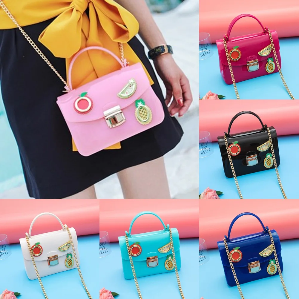 Women Jelly Bag 2018 New Small Fresh Transparent Jelly Bag Bright