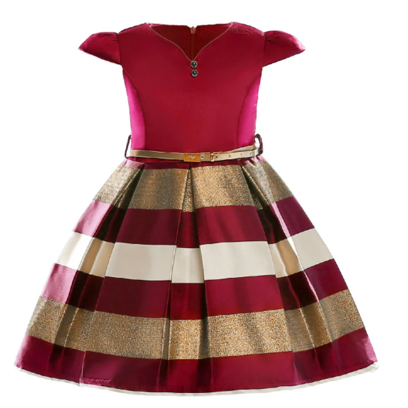 

Kids Girls Dresses Red Blue Striped Tutu Dresses Summer Sleeveless Princess Dress for Girls Vestidos Wedding Party Clothes