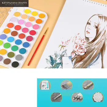 

36in1 Watercolor Paint Sets Art Set For Kids Watercolour Professional Watercolor Box Quality School Tools Art Supplies