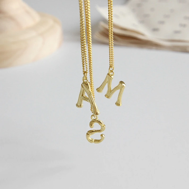 LouLeur, серебро 925 пробы, винтажное ожерелье с подвеской в виде буквы А м S, Золотое простое темпераментное ожерелье для женщин, праздничные украшения