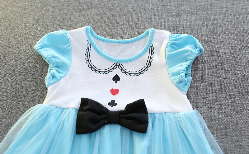 Г. летние детские платья для девочек платье принцессы Алисы в стране чудес для костюмированной вечеринки костюмы для малышей хлопковое короткое платье
