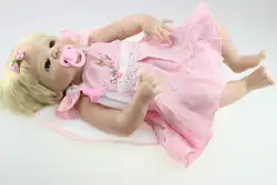 NPK22 cm 58 см Силиконовые Детские куклы reborn, реалистичные куклы reborn для игрушки Rosa дети принцесса платье куклы
