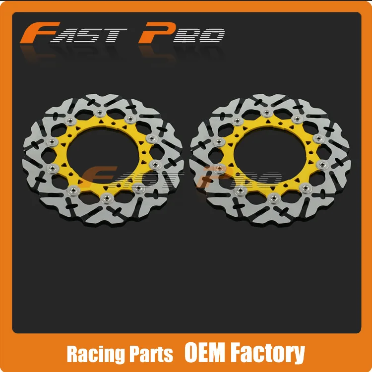 1 Pair Front Brake Disc Rotor For Yamaha YZF R6 03 04 FZ6 FAZER 04-08 XJ6 DIVERSION 09-11 MT-03 06-11 MT-09 ABS 14-15