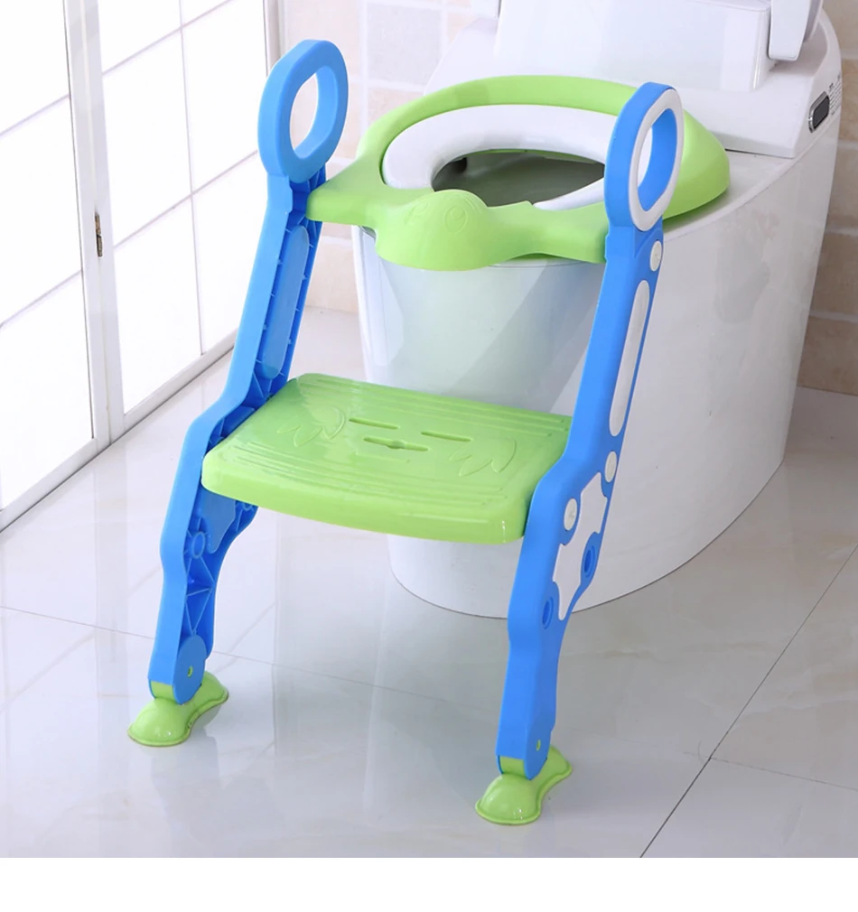 Assento do Toalete Escada para Crianças Treinamento Potty Bebê Dobrável Ajustável Cadeira Passo Banqueta Criança Segurança Toalete Trainer Assento Pote 18 High Quality Mamãe e Bebê