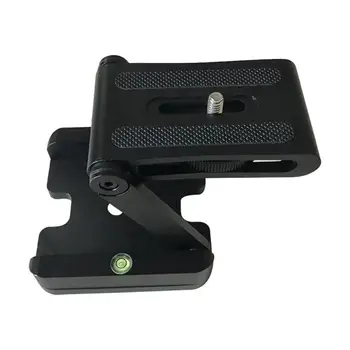 

ALLOYSEED Folded Z Flex Tilt Tripod Head Aluminum Alloy Folding Quick Release Plate Stand Mount Spirit Level For Phones Camera
