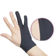 Перчатки для рисования с 2 пальцами, противообрастающие, для художника, для любой графической живописи, цифровой аблет для правой и левой руки