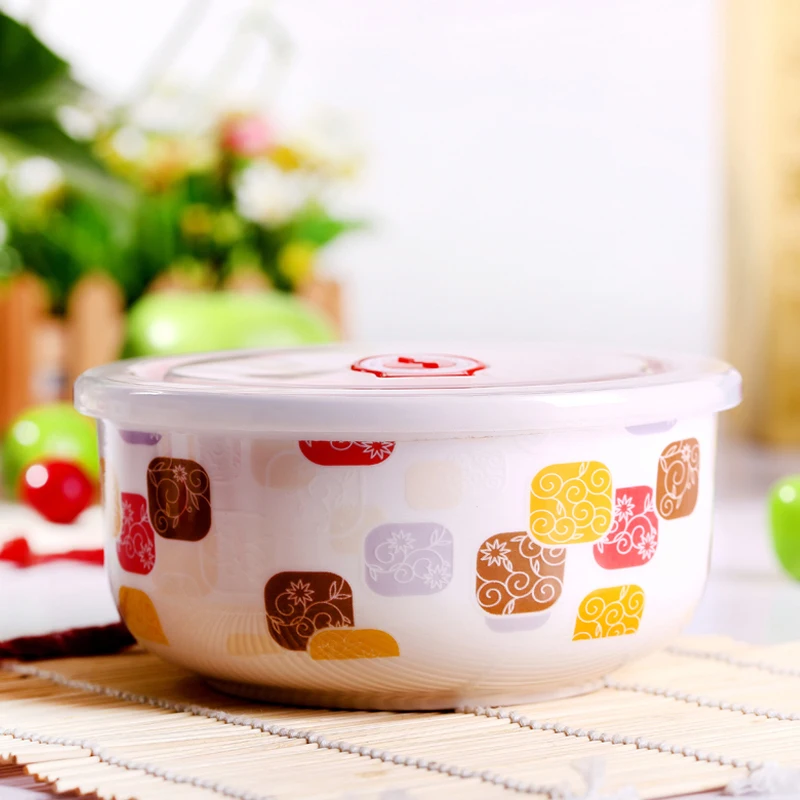 6 inch, bone china, ceramic rice bowl, lunch box for kids, food contain