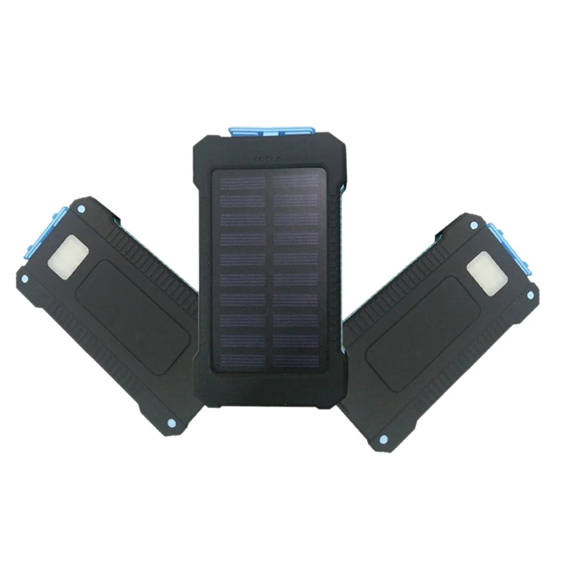1 шт. Солнечный светодиодный 50000 мАч Внешний аккумулятор зарядное устройство чехол Комплект DIY водонепроницаемый двойной USB+ без батареи
