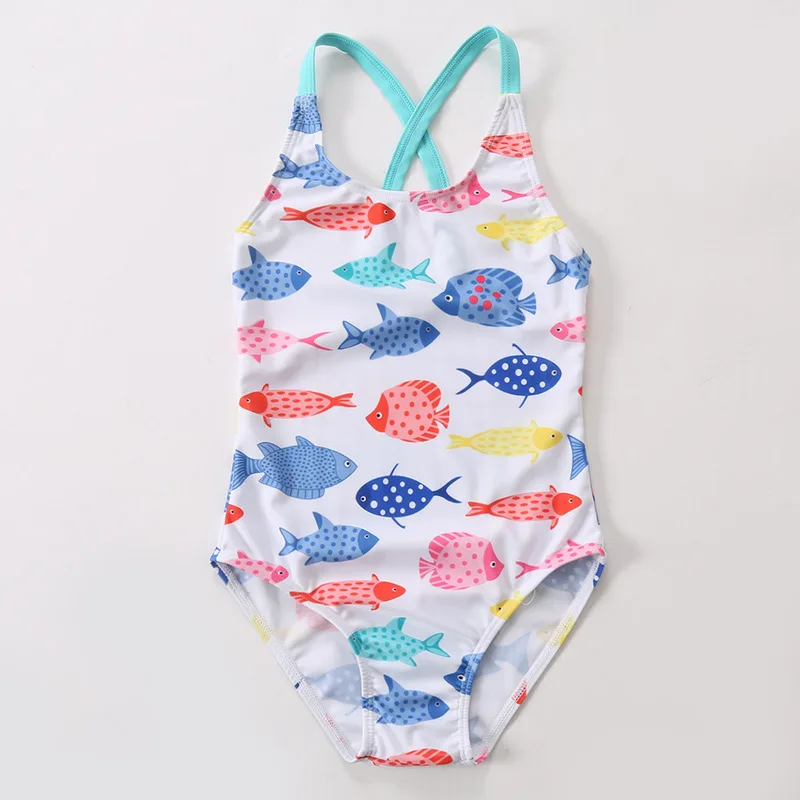 

Swimsuit Girls Kids Bikini Children Swimming Suit Flamingo Toddler Girl Bathing Suits Separately 18 New Fish Print Lovely