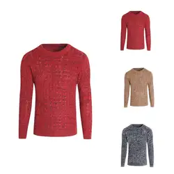 2019 новая осенне-зимняя модная брендовая одежда пуловер и свитеры для мужчин v-образный вырез сплошной цвет тонкие свитера для мужчин плюс