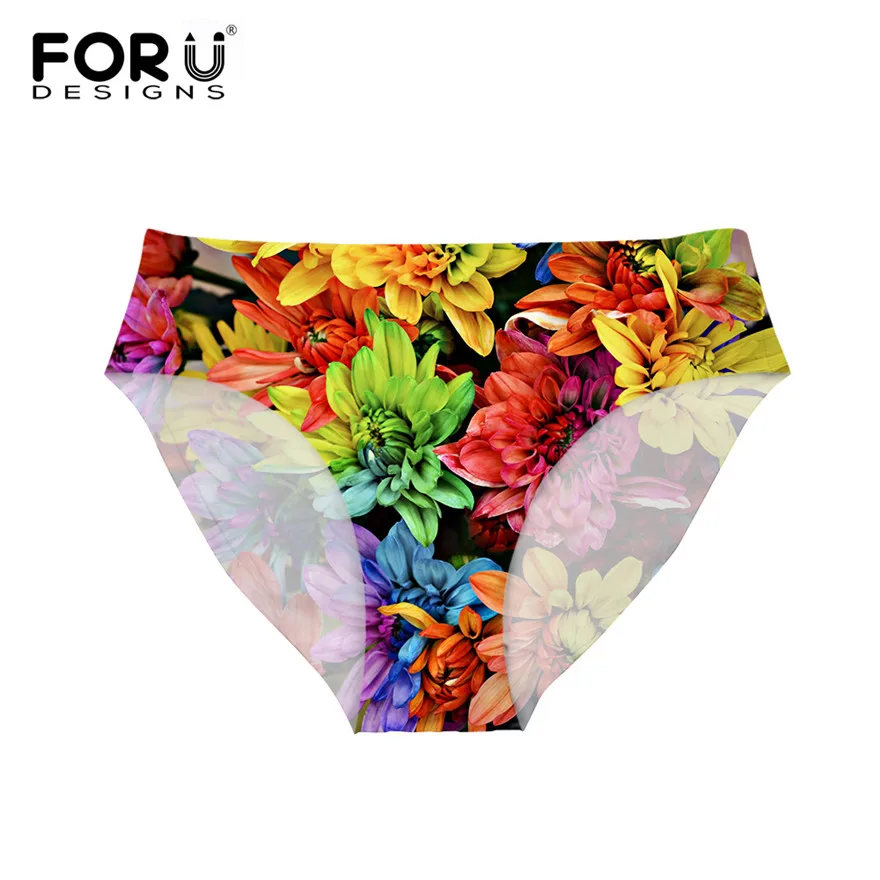 Женские бесшовные трусики с цветочным 3D рисунком размеры S XL|panties big size|seamless