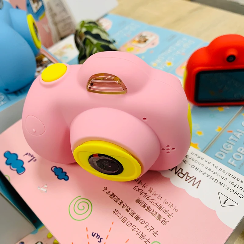  Children's Kawaii Camera HD Digital 800P TF Card Camcorder USB Rechargeable Early Education Puzzle 