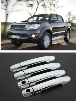 

FUNDUOO For TOYOTA HILUX / VIGO SR5 MK6 PICKUP 2005-2014 New Chrome Door Handle Cover Trim Sticker With Passenger Side Keyhole
