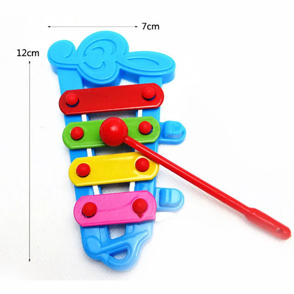 Toy Musical Instrument Baby Kid 4-Note Xylophone Toys Wisdom Development Notes hand knock piano brain game Percussion good gift Toy Musical Instrument Baby Kid 4-Note Xylophone Toys Wisdom Development Notes hand knock piano brain game Percussion good gift