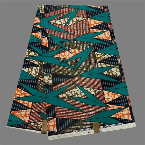 

Colorful wax material African real batik block wax fabric for dress WF795(6yards/pc)