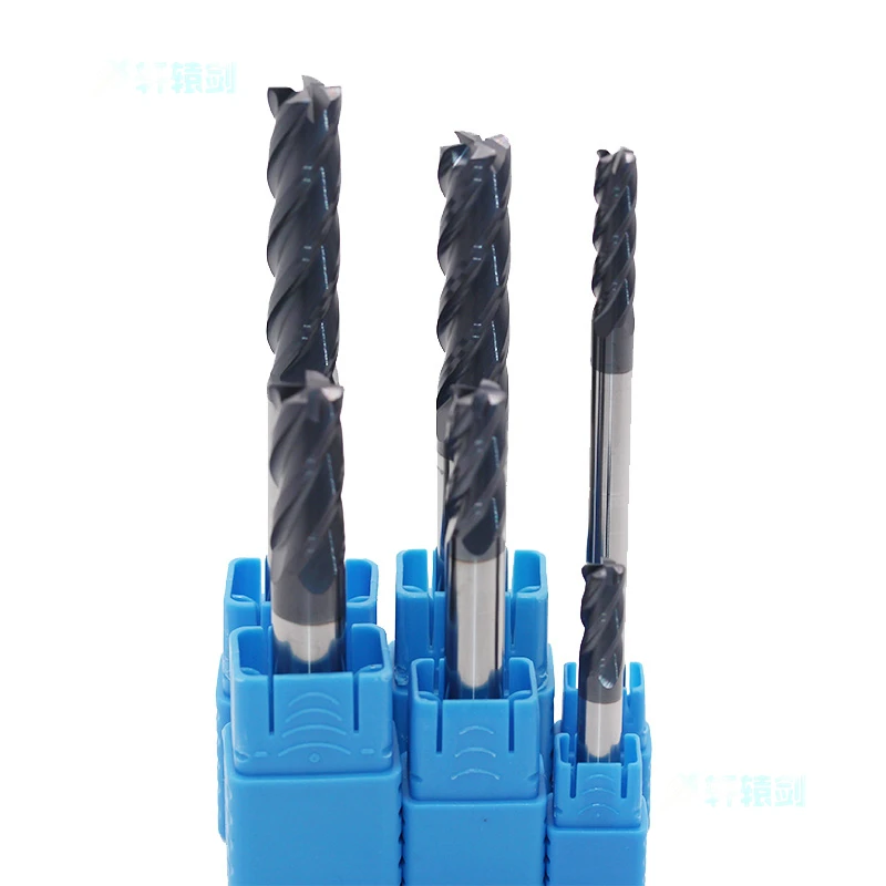 

Endmills 4mm 5mm 6mm 8mm 12mm 4 Flute HRC50 Carbide endmill machine Tungsten Steel cnc Milling Cutter End Mill machine tools