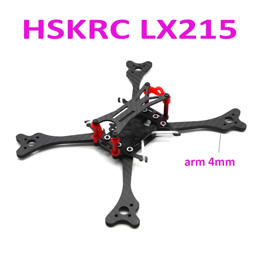 

HSKRC 215 215mm LX215 Carbon fiber Quadcopter frame FPV drone kit with 4mm Arms support RS2205 2300kv motor Better floss 210