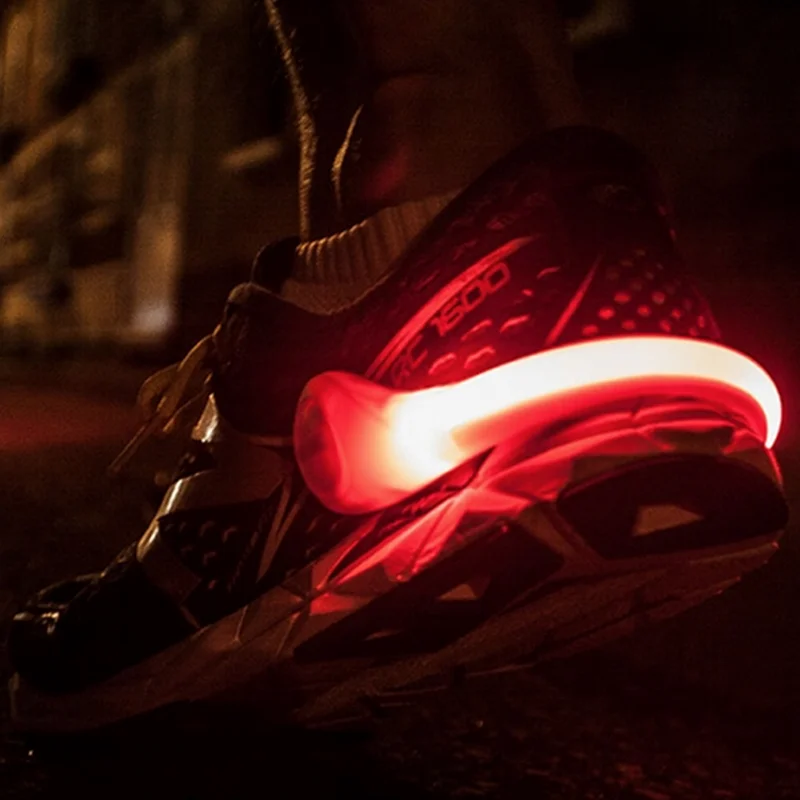 led shoe clip Runners Night Useful Novelty Tool Outdoor Clip Shoes Safety Flash Glowing Light for Running Cycling Bike lamp GiC