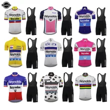 Ретро Рейнольдс команда велосипед Велоспорт Джерси для мужчин Высокое качество Велоспорт Джерси Набор 9D гель дышащий коврик MTB все стиль colcor выбор