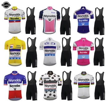 

Multi Chooses Retro Bike clothing Set Quality Go pro Men cycling jersey set 9D gel pad MTB Jersey Short Sleeve Suit Reynolds