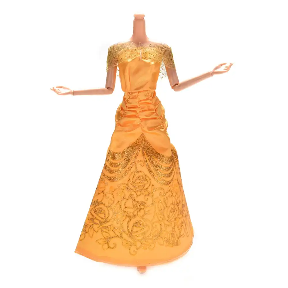Elegant Yellow Wedding Dress