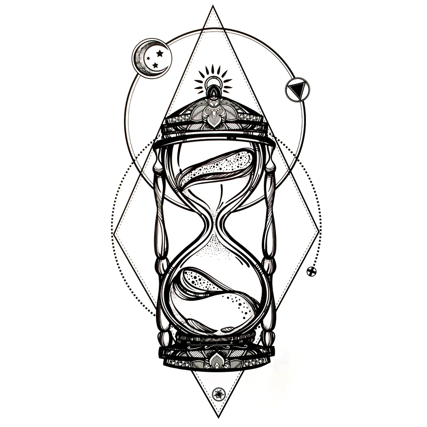 

Time Sand Waterproof Temporary Tattoo Stickers Tattoo Body Art Harajuku Tatoo Timer Temporary tattoos brinquedos tatuagem