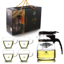Лидер продаж натуральная 1500 стеклянный чайник дома и офисный чайник чайные принадлежности тепло-resistan сито из нержавеющей стали