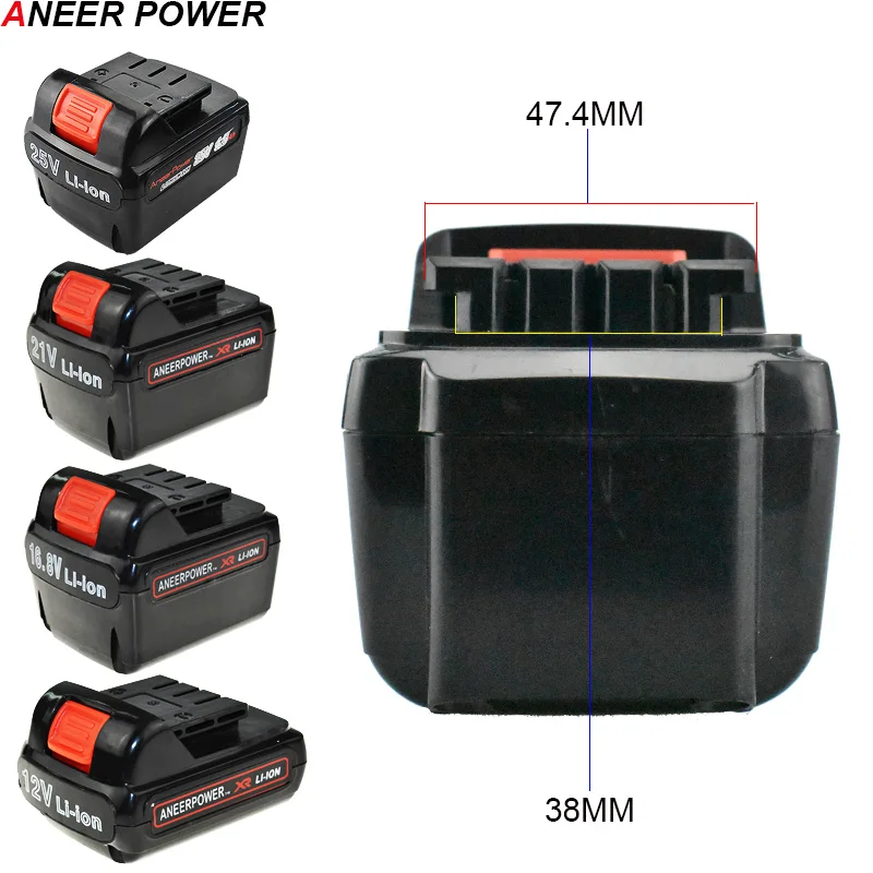 25 в 21 в 16,8 в 12 В литиевая батарея литий-ионная батарея электроинструменты Аккумуляторная дрель для аккумуляторной отвертки батарея электрическая дрель