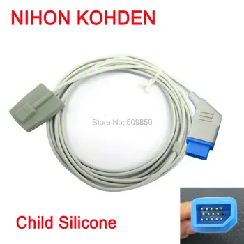

Compatible nihon kohden long cable spo2 sensor reusable spo2 pediatric silicon soft sensor