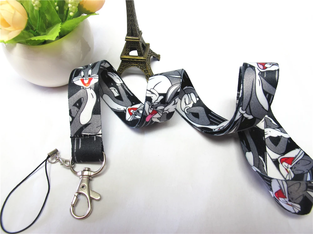 Hensongift Bugs Bunny брелок Lanyards ID Держатели Looney ttes ремешки на шею для мобильного телефона