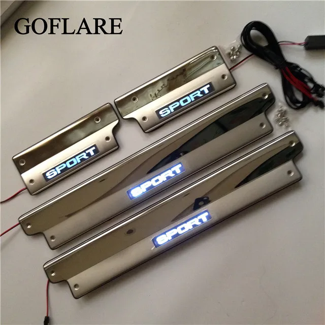 

Car Styling led auto door sill for Range Rover Sport L320 accessories 2005- 2012 2013 illuminated sills scuff plates thresholds