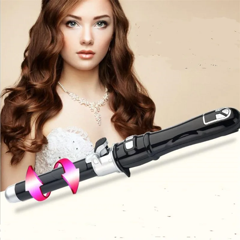 

Electric LCD Auto Rotary Curling Iron Wand Hair Curler Style Magic Wave Automatic Rotating Roller Wavy Curl Hairstyle Salon Tong