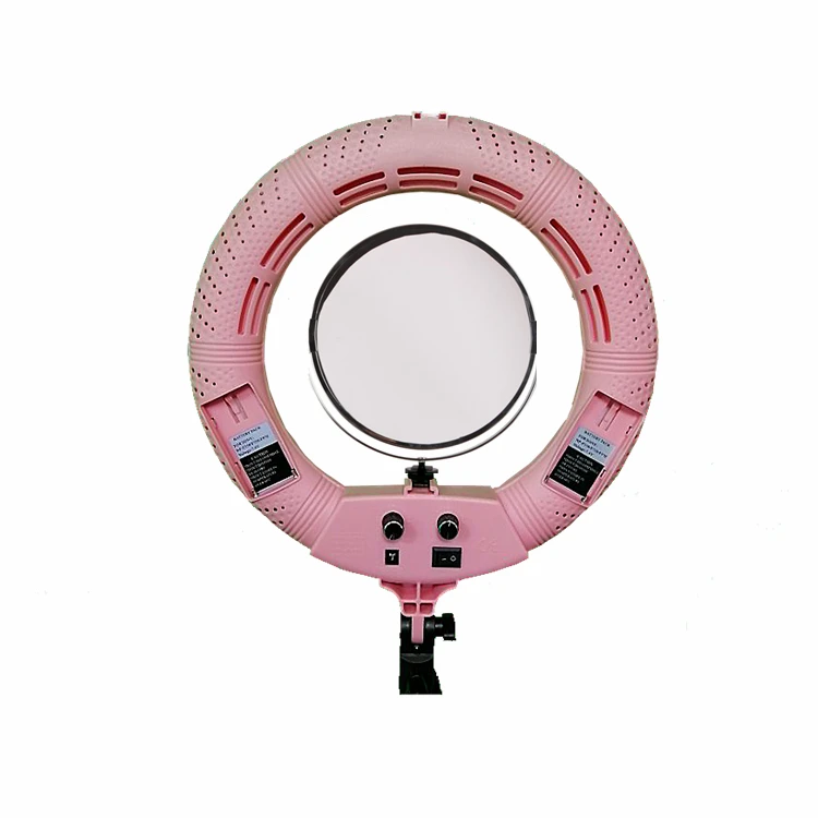 Yidoblo 12 'ར Вт розовый FS 390II двухцветный SMD LED селфи кольцо огни ногти Красота с