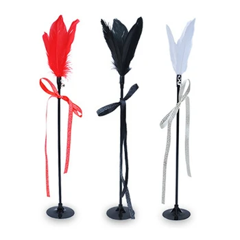 

Pet Cat Funny Feather Toy Sucker Standing Tumbler For Kitten Self-interactive Playing Toys With Strap Bell Wall Floor Play Toys