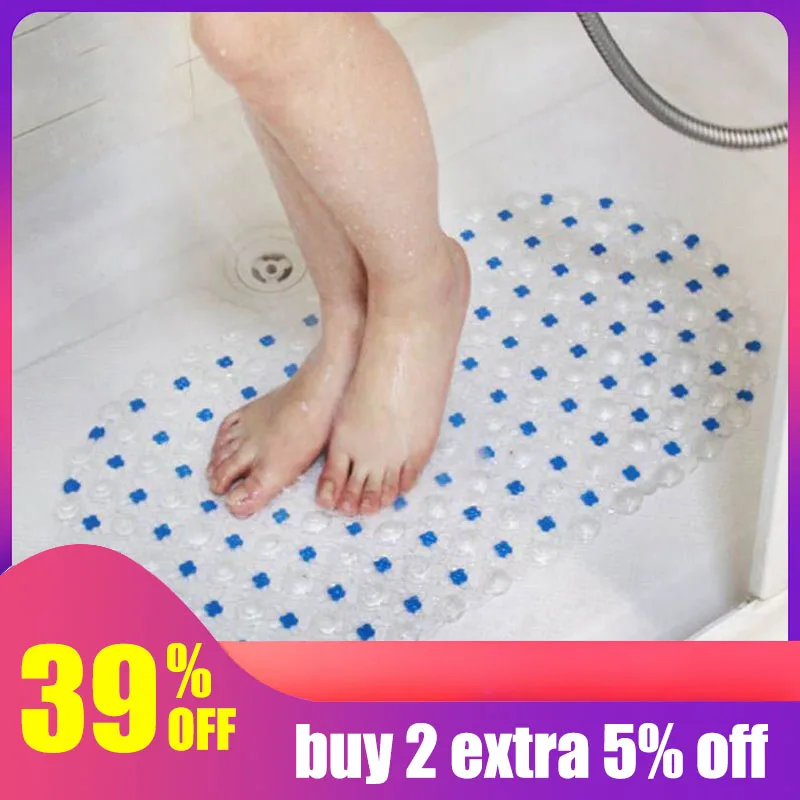 

Hoomall PVC Skidproof Mat For Bathroom Shower Door Floor Mat Carpet Toilet Bath Mats Set Kitchen Suction Anti Slip Sucker