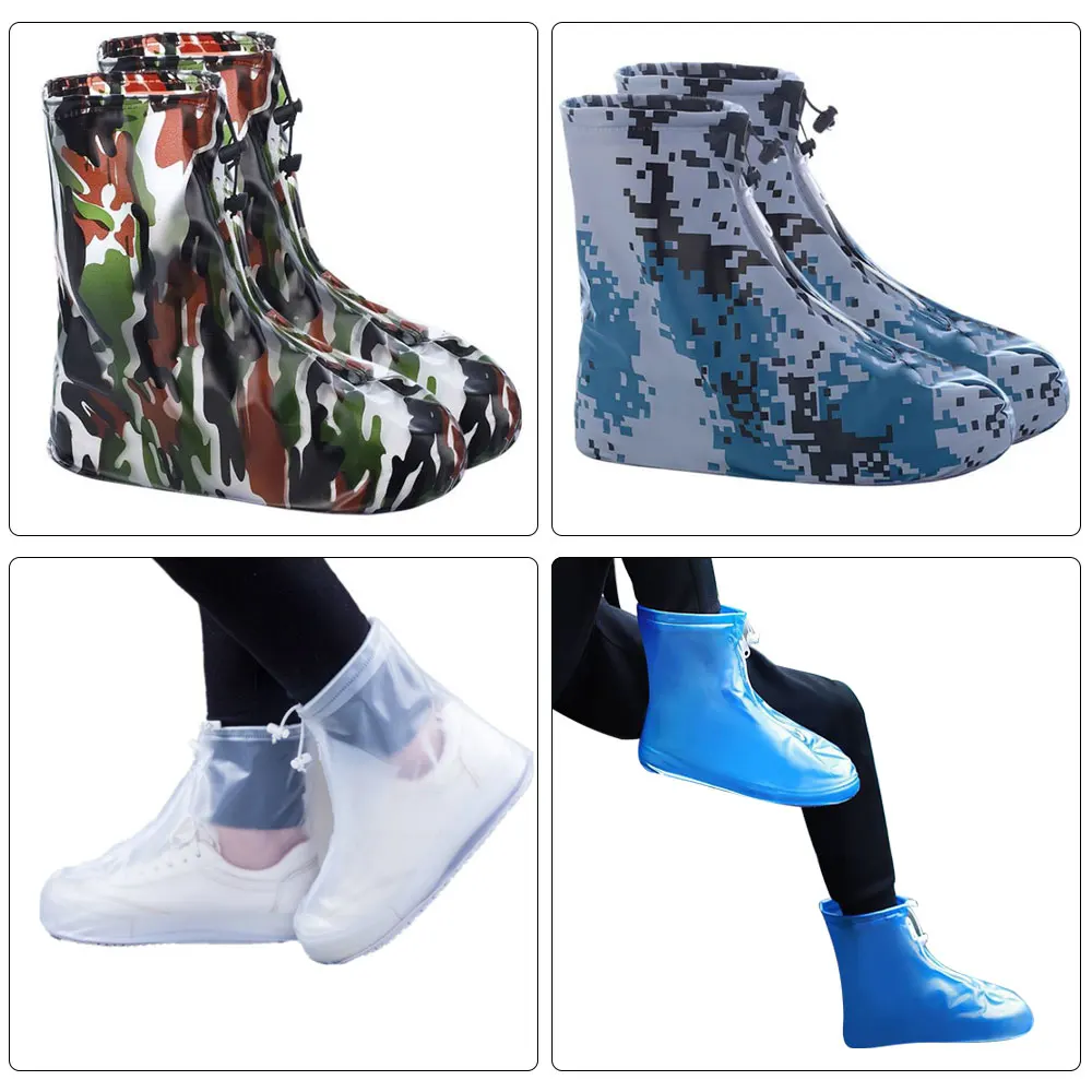 Непромокаемая защитная обувь, чехол для ботинок, унисекс, с пряжкой, для снежной погоды, с высоким берцем, нескользящая, толстая, детская, непромокаемая обувь