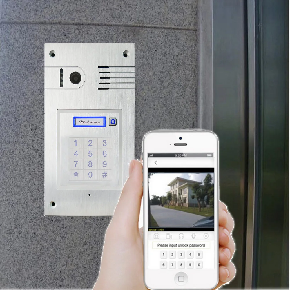 

3G 4G/ WiFi IP touchscreen intercom system two-way intercom and remotely unlock door global video door phone embedded wall