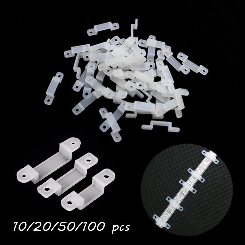 RGB LED Strip 10mm 14mm 17mm 10/20/50/100pcs Lot for 5050 Bracket Holders 3528 wholesale Silicone Fixer Clip Single Color RGB LED Strip 10mm 14mm 17mm 10/20/50/100pcs Lot for 5050 Bracket Holders 3528 wholesale Silicone Fixer Clip Single Color