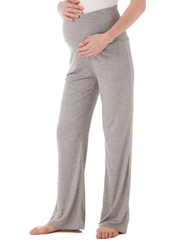 Goede Vrouwen Moederschap Breed Rechte Veelzijdige Comfy Palazzo Lounge Broek Stretch Zwangerschap Broek loft Yoga Werk Planeet Broek