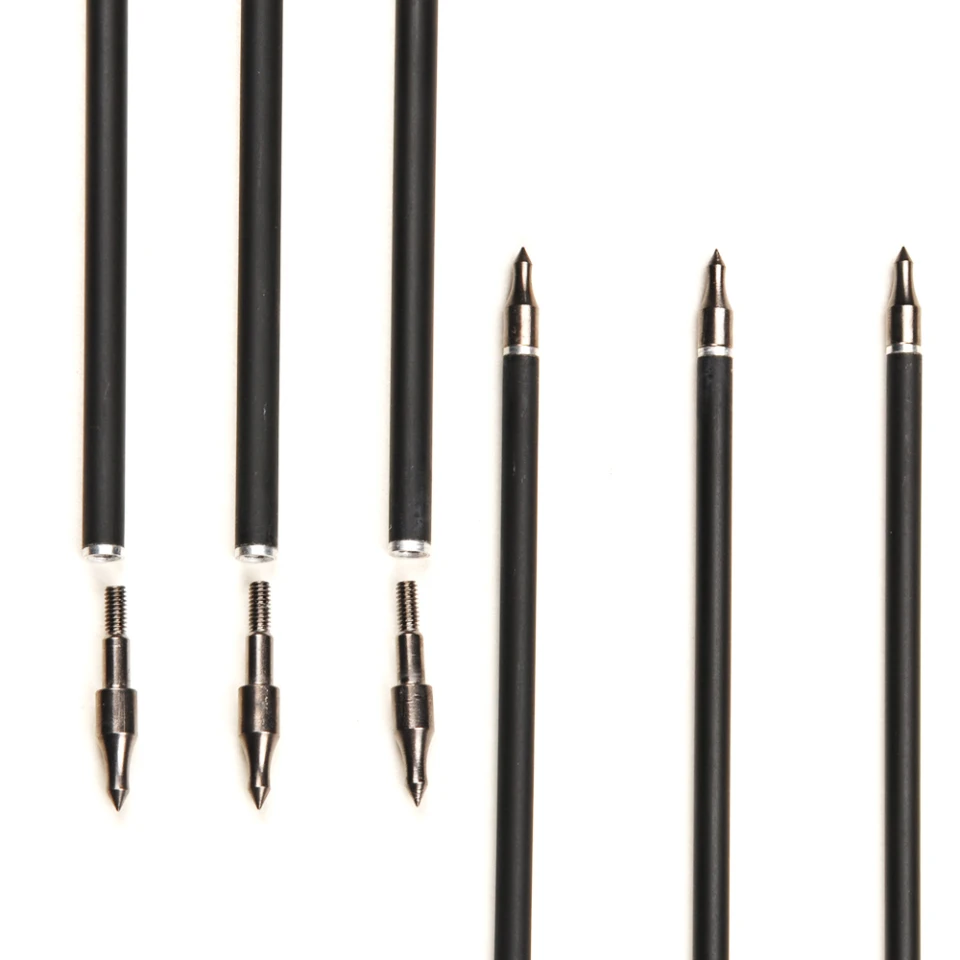 Kaufen 6 12 24 stücke 28 30 32 zoll Mixed Carbon Pfeil Wirbelsäule 500 Schwarz Weiß Federn für Recurve Verbindung Bögen Bogenschießen Jagd Schießen