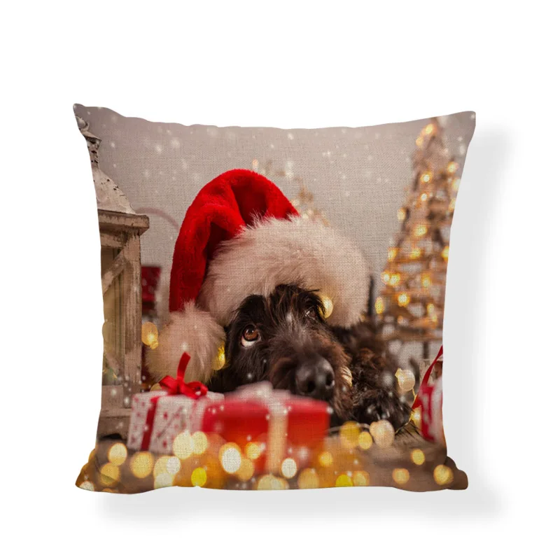 Наволочки с животными, Рождественская Померанская наволочка с хаски, новогодний подарок для детей, стул для гостиной, диван, украшения для стула - Цвет: 7