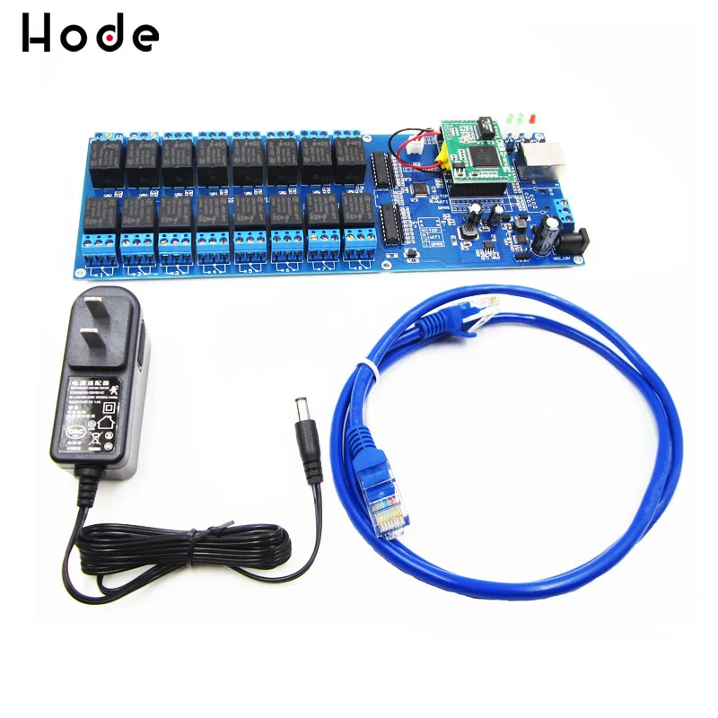 

LAN WAN RJ45 TCP/IP Industrial Network 16 Channels Remote relay board controller/automation remote control switch module