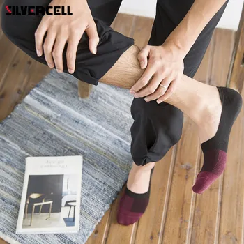 

Short Ankle Socks Anti-Slip for Men's No Show Cotton Low Cut Socks Multi-color Patchwork 1pair US 6.5-9.5;UK 5.5-8.5