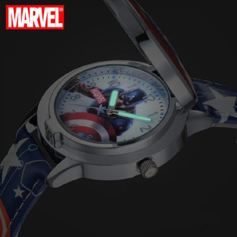 Новые детские часы MARVEL для мальчиков Мстители Капитан Америка Человек паук