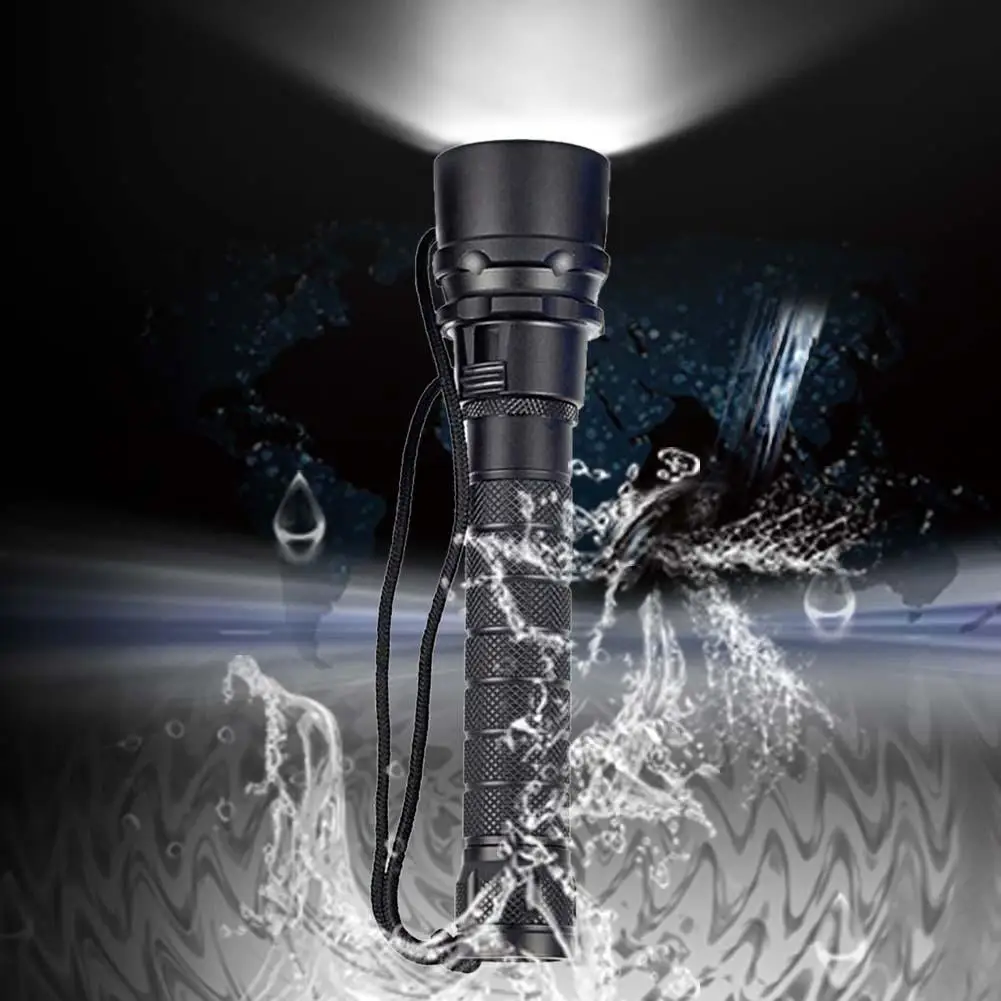 High Quatily 2 LED 6000LM LED Diving Flashlight Torch Brightness Underwater 80M Waterproof Lamp
